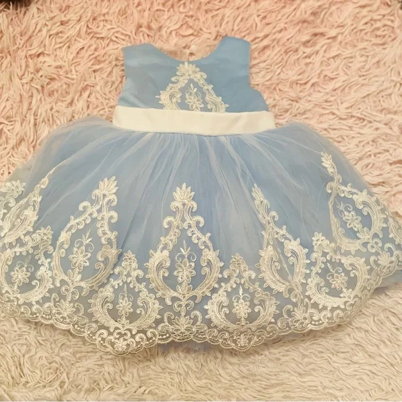 Itty Bitty Toes 2T Huda Dress (Blue & White)